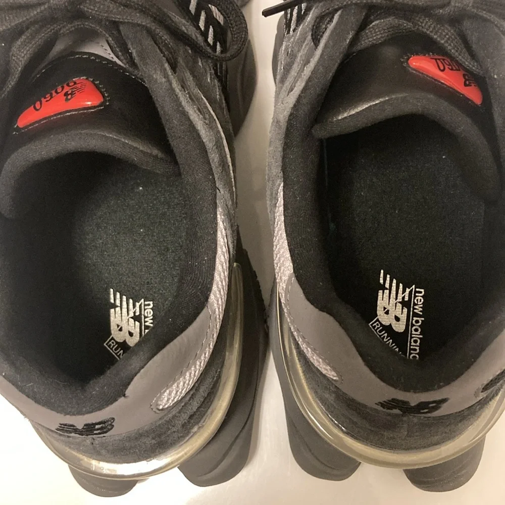 Black and Gray 9060 Sneakers - Picture 6 of 9